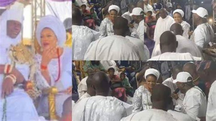 
Ooni Of Ife’s New Wife, Olori Mariam Steals The Spotlight On Dance Floor With Shina Peters 